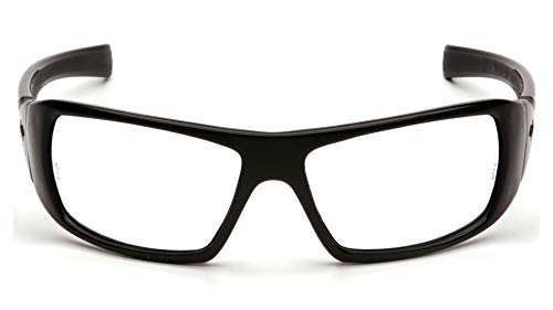 Pyramex Safety-SB5610D Goliath Safety Eyewear, Black Frame, Clear Lens