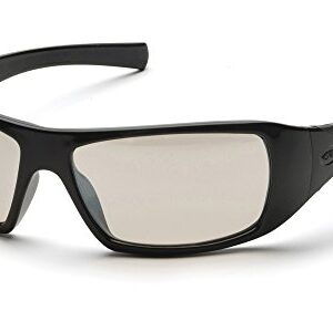 Pyramex Goliath Safety Eyewear, Black Frame, Indoor/Outdoor Mirror Lens