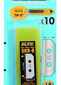 OLFA 1077173 SKB-8/10B Replacement Blades for SK-8 Knife, 10-Pack