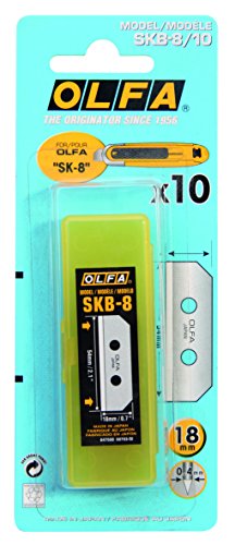 OLFA 1077173 SKB-8/10B Replacement Blades for SK-8 Knife, 10-Pack