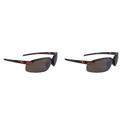 CROSSFIRE29117 Crossfire Brown Safety Glasses, Scratch-Resistant, Frameless