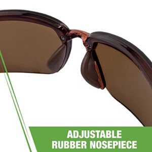 CROSSFIRE29117 Crossfire Brown Safety Glasses, Scratch-Resistant, Frameless