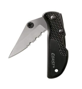 coast cg002pl knife key ring lockback, black handle