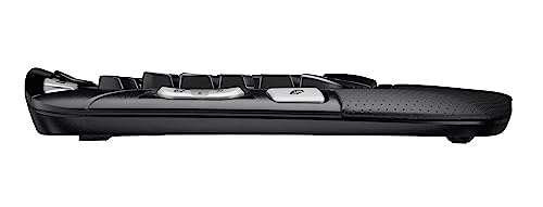 Logitech MK550 Wireless Wave Keyboard and Mouse Combo - Includes Mouse, Long Battery Life, Ergonomic Design, Black