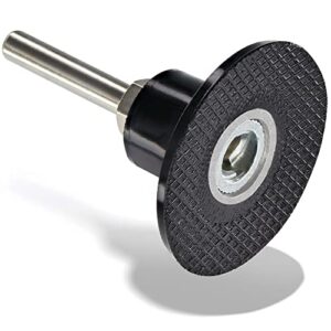 2 inch disc pad holder with ¼” shank, die grinder sanding suitable for roloc, quick change medium disc attachments for polishing, sanding and surface preparation, – by ram pro