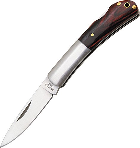 SZCO Supplies Wood Lock Back Folding Knife