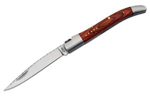 rite edge 7" french style folding knife with file work top edge