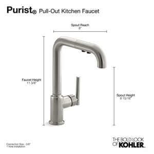 KOHLER 7505-CP Purist Kitchen Sink Faucet, One Size, Polished Chrome