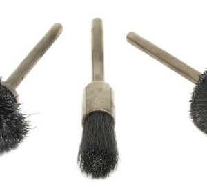 Forney 60241 Wire Bristle Brush Set, 1/8-Inch Shank, 3-Piece