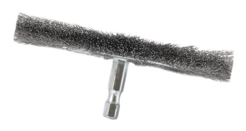 Forney 72740 Wire Wheel Brush, Fine Crimped with 1/4-Inch Hex Shank, 4-Inch-by-.008-Inch