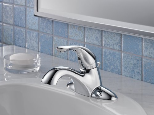 Delta Faucet Classic Centerset Bathroom Faucet, Chrome Bathroom Faucet for Bathroom Sink, Bathroom Sink Faucet, Diamond Seal Technology, Metal Drain Assembly, Chrome 520-MPU-DST, 5.00 x 6.50 x 5.00 inches