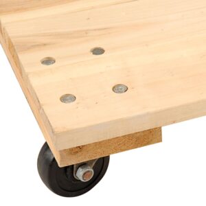 Global Industrial Hardwood Dolly - Solid Deck, 24 x 16, 1000 Lb. Capacity