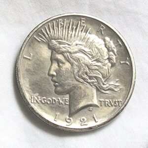 1921 peace silver dollar circulated - one year high relief type
