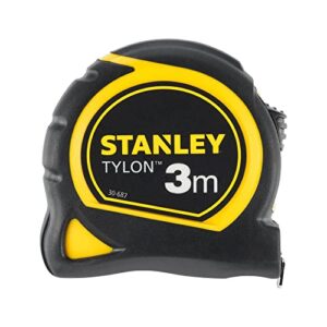 stanley 0-30-687" tylon tape measure, black/yellow, 3 m/12.7 mm