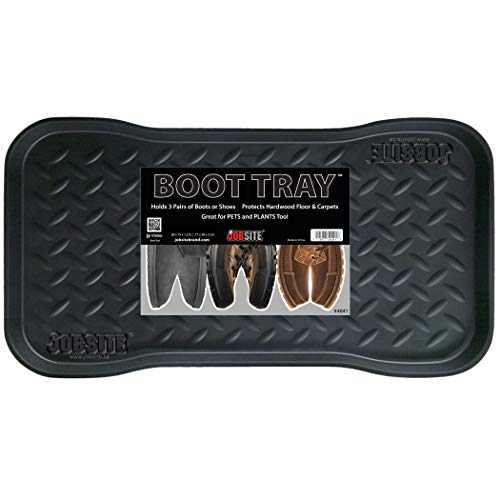 JobSite Heavy Duty Boot Tray, Multi-Purpose for Shoes, Pets, Garden - Mudroom, Entryway, Garage - Indoor or Outdoor - 15 x 28 Inch - 1 Pack