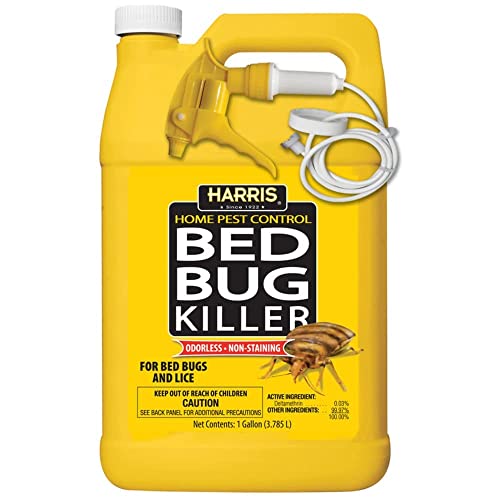 HARRIS Bed Bug Killer, Liquid Spray with Odorless and Non-Staining Formula (Gallon)