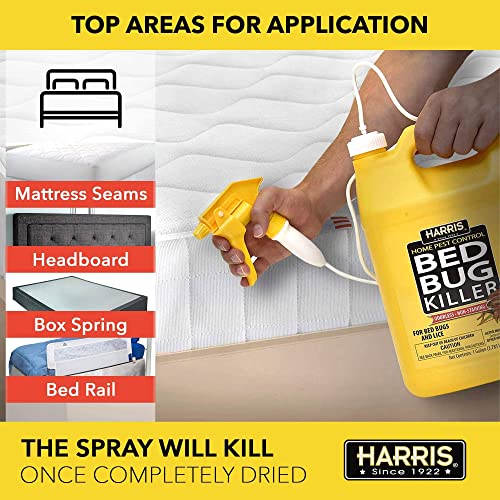 HARRIS Bed Bug Killer, Liquid Spray with Odorless and Non-Staining Formula (Gallon)