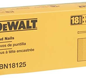 DEWALT Brad Nails, Heavy Duty, 18GA, 1-1/4-Inch, 5000-Pack (DBN18125)