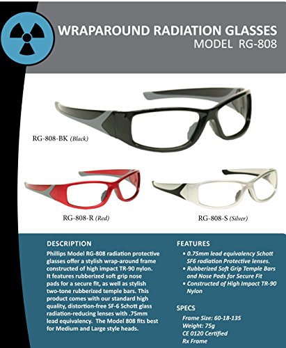Silver Wrap Around Radiation Leaded Protective Eyewear