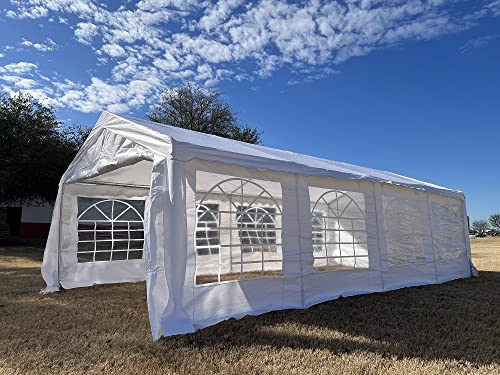 26'x13' PE Party Tent White - Heavy Duty Canopy Carport - by DELTA Canopies