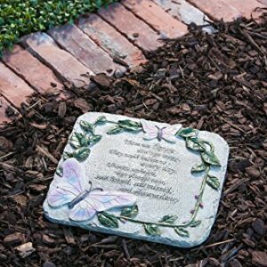 Evergreen Those We Love Don't Go Away Garden Memorial Stone | Outdoor Safe | 10-Inch | Remembrance Gift | Décor for Homes, Lawn and Garden