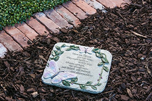 Evergreen Those We Love Don't Go Away Garden Memorial Stone | Outdoor Safe | 10-Inch | Remembrance Gift | Décor for Homes, Lawn and Garden