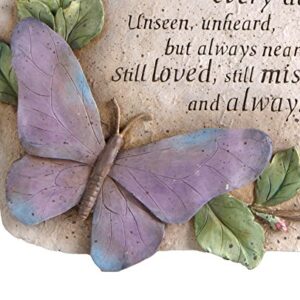 Evergreen Those We Love Don't Go Away Garden Memorial Stone | Outdoor Safe | 10-Inch | Remembrance Gift | Décor for Homes, Lawn and Garden