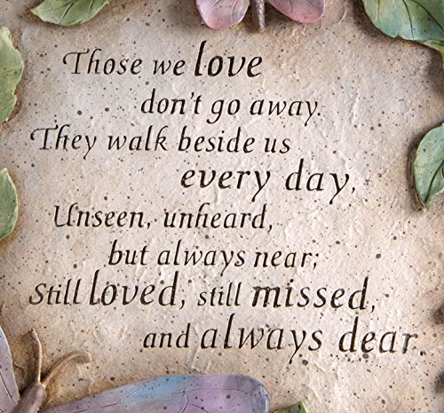 Evergreen Those We Love Don't Go Away Garden Memorial Stone | Outdoor Safe | 10-Inch | Remembrance Gift | Décor for Homes, Lawn and Garden