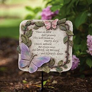 Evergreen Those We Love Don't Go Away Garden Memorial Stone | Outdoor Safe | 10-Inch | Remembrance Gift | Décor for Homes, Lawn and Garden