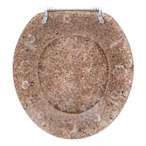 Ginsey Home Solutions Round Resin Toilet Seat, Sea Isle Standard , 59681