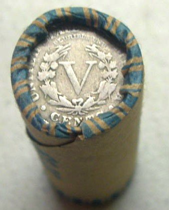 Circulated Liberty V Nickels, Roll of 40 Coins