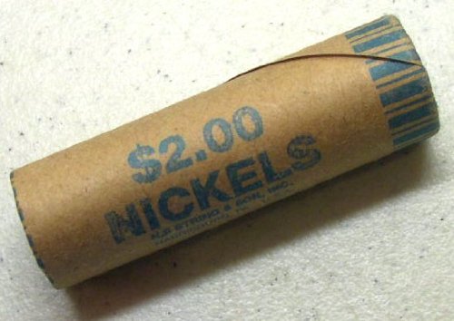 Circulated Liberty V Nickels, Roll of 40 Coins