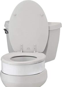 nova medical products toilet seat riser, raised toilet seat, white, 1 count