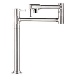 hansgrohe 04219000 talis c 16-inch tall 2-handle pot filler with 360-degree swivel in chrome