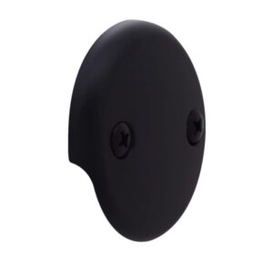 Westbrass Twist & Close Tub Trim Set with Two-Hole Overflow Faceplate, Matte Black, D94-2-62