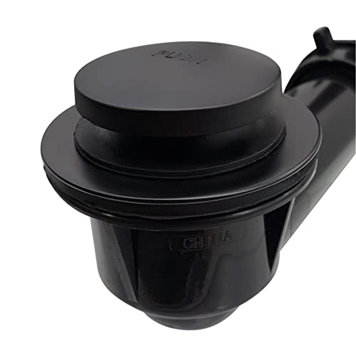 Westbrass Tip-Toe Sch. 40 ABS Bath Waste with Two-Hole Elbow, Matte Black, D4931-62