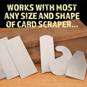 Scraper Burnisher for Creating Sharp Burrs and Honing Card Scrapers 6 inch Steel Rod with Hardwood Handle