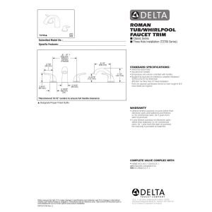 Delta Faucet Classic 2-Handle Widespread Roman Tub Faucet, Brushed Nickel Tub Faucet, Roman Bathtub Faucet, Delta Roman Tub Faucet, Tub Filler, Stainless T2705-SS (Valve Not Included)