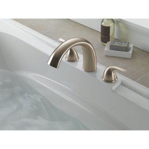 Delta Faucet Classic 2-Handle Widespread Roman Tub Faucet, Brushed Nickel Tub Faucet, Roman Bathtub Faucet, Delta Roman Tub Faucet, Tub Filler, Stainless T2705-SS (Valve Not Included)