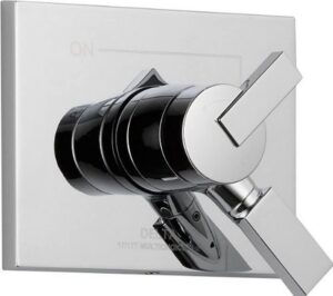 delta faucet vero 17 series dual-function shower handle valve trim kit, chrome t17053 (valve not included)