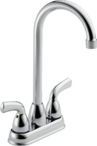 delta faucet foundations chrome bar faucet, chrome bar sink faucet, wet bar faucets, prep sink faucet, faucet for bar sink, chrome kitchen faucet, chrome b28910lf