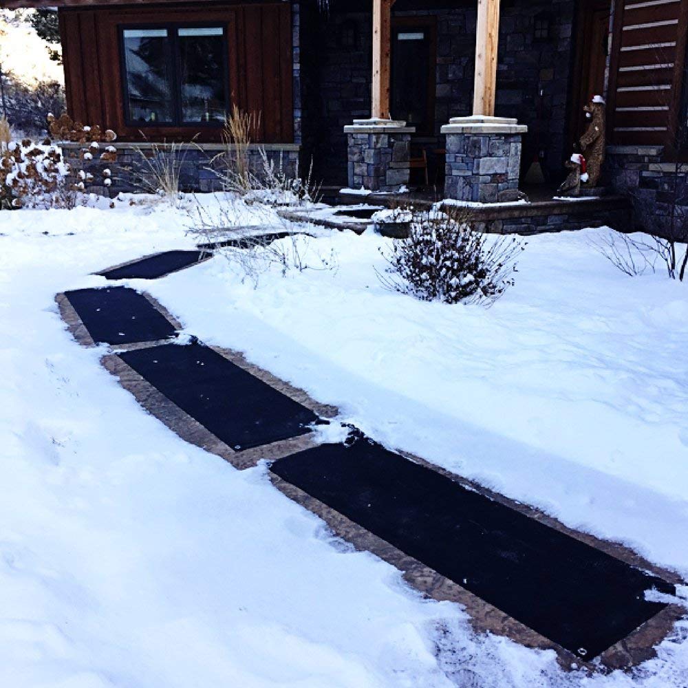 HeatTrak Heated Snow Melting Mats - Heated Outdoor Mats for Walkways - Electric Snow Melting Mats for Decks and Sidewalks - Trusted No-Slip Snow and Ice Melt Heated Sidewalk Mat (20” x 60")
