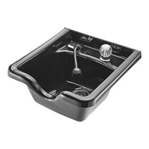 Pibbs Professional Salon Shampoo Bowl with Pibbs 562 Single-Handle Faucet, Mold Injected ABS Plastic, Includes All Installation Hardware, 19 Inches Long x 9 Inches Deep x 18.75 Inches Wide, PIB-5350#