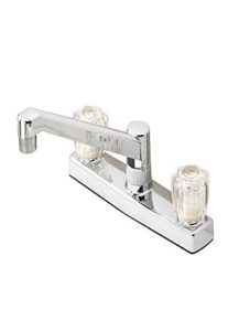 delta faucet psf0100 two handle kitchen faucet, plastic, chrome