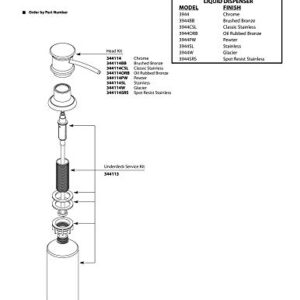 Moen 3944ORB Deck Mounted Kitchen Soap Dispenser with Above the Sink Refillable Bottle, Oil Rubbed Bronze