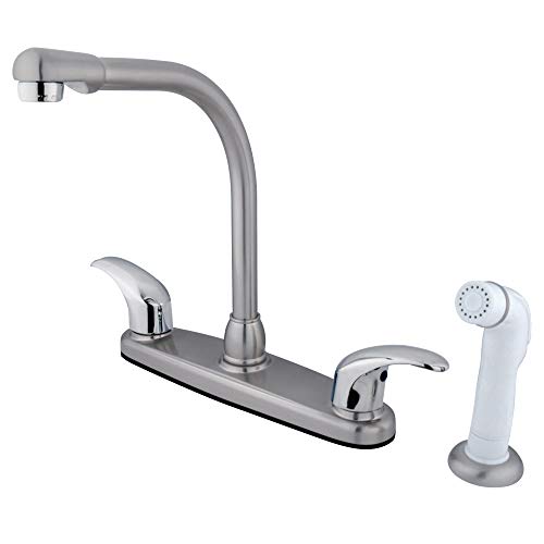 Kingston Brass KB717LL Legacy 8-Inch Centerset Kitchen Faucet, Brushed Nickel/Polished Chrome