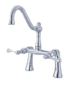kingston brass ks3231bl restoration clawfoot tub faucet, 8-1/2", polished chrome