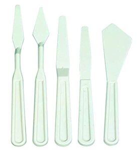 jack richeson 500819 flexible super safety painting knife set, plastic (pack of 5)