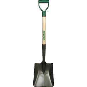 union tools 998241 square point shovel with hardwood handle and d-grip, 39-inch, black