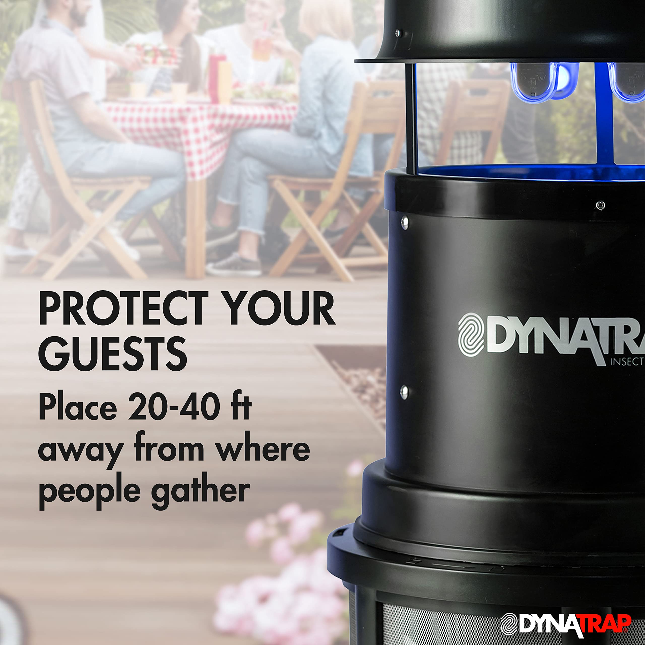 DynaTrap DT2000XL Extra-Large Insect Trap 2 UV Bulbs, 1 Acre, Black